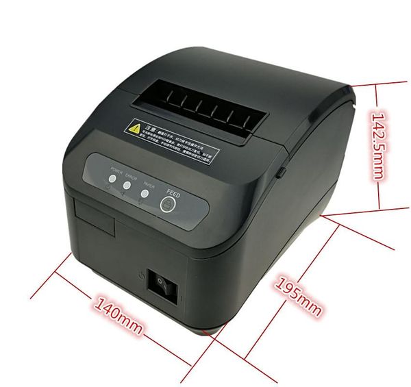 Imprimantes à haute vitesse 200 mm / s imprimante de billets thermiques 80 mm avec coupe-guichet USB POS reçus imprimantes de cuisine imprimante