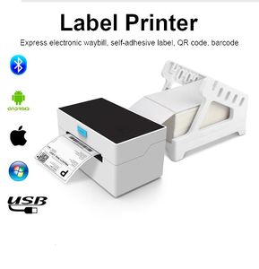 Printers High Speed Label Barcode Printer USB Bluetooth Thermal Printer Android IOS Label Maker Sticker Shipping Express Label Printer