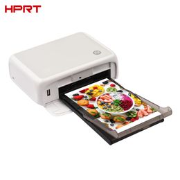 Printers HPRT CP4000L 4x6 '' Wireless Thermal Photo Printer Portable Picture Printer Mobile WiFi 300DPI AR AR -afdrukken met inktpatroon