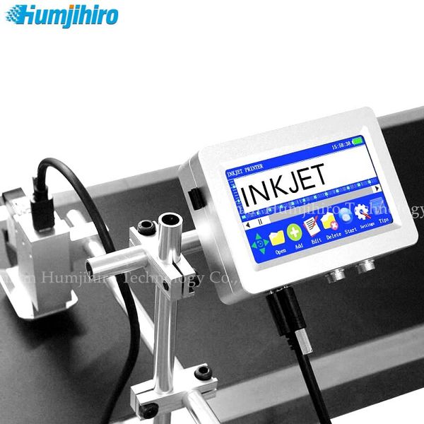 Impresoras Humjihiro 12.7 mm automáticas en línea de inyección de inyección de inyección de inyección de tinta de la impresora bucle de tinta kits de impresora date código de barras QR