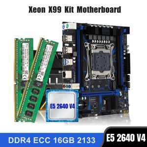 Imprimantes Kllisre X99 Motherboard Combo Kit Set LGA 20113 XEON E5 2640 V4 CPU DDR4 16GB (2PCS 8G) 2133MHz ECC Mémoire