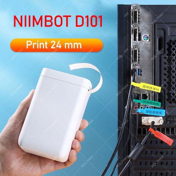 Imprimantes Maker étiquette Niimbot D101 Tapis d'imprimante d'étiquette de connexion sans fil portable pour tablette de téléphone facile à utiliser Organisation d'accueil de bureau