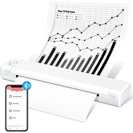 Imprimantes M08F Portable Wireless Letter Imprimante Bluetooth Thermal Inkless Small Imprimante, support 8,5 "x 11" Lettre thermique Paper thermique