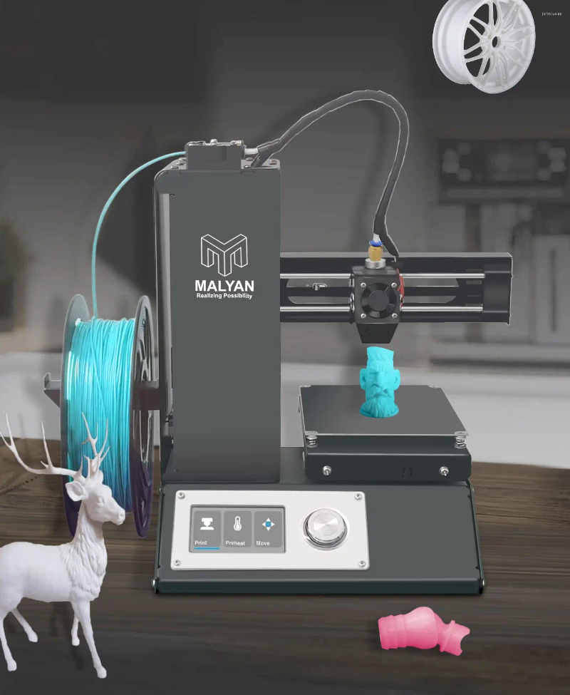 Принтеры M200 FDM Mini 3D Printer - Полностью собран для детей и начинающих бесплатный образец PLA Filament Preload