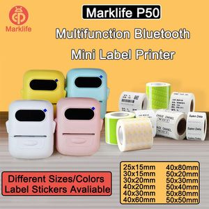 Printers Marklife Bluetooth -label Makers draagbare barcode sticker pocket printer machine thermisch papier mini impressora termica voor doek