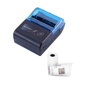 Printers mini DC5V 2A Blue Bluetooth thermische ontvangst printer USB Bill Factice Printer inktloze draadloze PC Android iOS Printers Impresoras