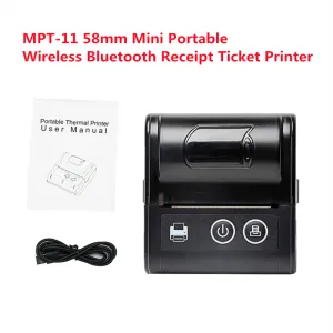 Imprimantes MPT11 58 mm Ticket portable / imprimante de réception / étiquette thermique mini imprimante pour les petites entreprises / magasins / supermarchés / hôtel / restaurant