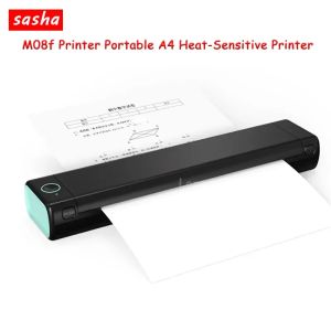 Printers Mr.in M08f Printer Portable A4 Heatsensitive Printer Bluetooth -interface Ondersteuning Continu Paper Tattoo Transfer Paper Printer