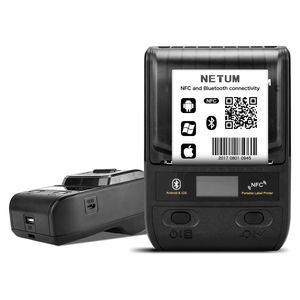 Printers Netum Bluetooth Thermal Label Printer Mini Portable 58mm ontvangstprinter Small voor mobiele telefoon iPad Android / IOS NTG5