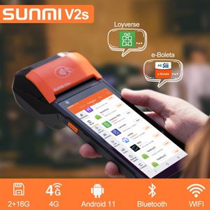 Imprimantes New Sunmi V2S NFC 4G PDA Android 11 Terminal POS IMPRIMISATEUR IMPRIMANTE DE DONNÉES HANDEMPEL