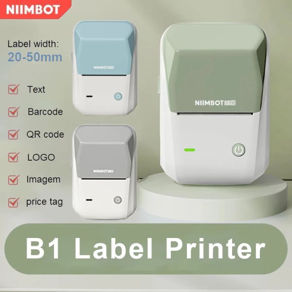 Imprimantes Niimbot B1 mini imprimante thermique imprimante portable adhésive maker poche sans fil bluetooth mobile tag prix étiquette d'étiquette