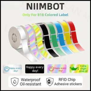 Étiquette d'imprimante Niimbot B18 Niimbot B18, bandes pour l'étiquette de transfert thermique imprimante / étiquette de couleur, pendant une longue période sans décoloration, série 14x30 mm.