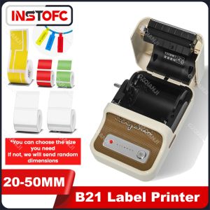 Printers Niimbot B21 Portable Label Printer Thermische zelfadhesieve sticker Mini Pocket Label Maker Machine met papieren rollen 2inch Labeller