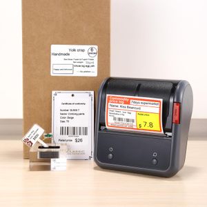 Printers niimbot B3S draagbare 80 mm thermische label printer BT sticker machine oplaadbare batterij compatibel met iOS Android -computer