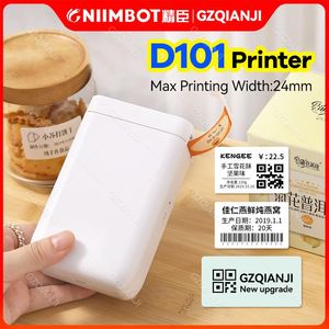 Printers Niimbot D101 Mini thermisch label Sticker PRINTER PAPIER ROLL INKLOSE DOPBLE POCTABLE LABEL MAKER VOOR MASIDE TELEFOON MACHINE D11 Plus