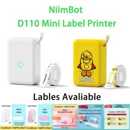 Imprimantes Niimbot D110 Machine de fabricant d'étiquettes avec bande Imprimante d'autocollante thermique avec 0,59''''x1.18 '' Labels Connexion Bluetooth portable