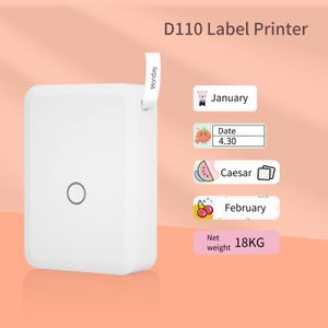 Printers Niimbot D110 Label Maker Machine Mini Pocket Thermal Printer All in One BT Connect Prince DIY Date Sticker 221114