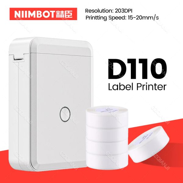 Impresoras Niimbot D110 Etiqueta Maker Mini Pocket Termal Teleting Impresora Todo en una etiqueta de fecha de bricolaje para la oficina de Android IOS para uso en el hogar