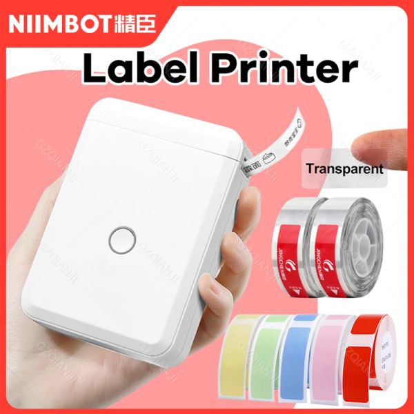 Impresoras Niimbot D110 Etiqueta Maker Mini Pocket Termal Etiqueta de etiqueta Todo en una pegatina de dádica DIY Varios coloridos rollo de cable de papel