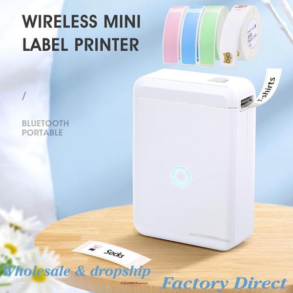 Imprimantes Niimbot D110 Mini imprimante d'étiquette thermique portable No Ink Wireless Pocket Imprimanter Sticker Étiquette d'étiquette pour le bureau à domicile du téléphone