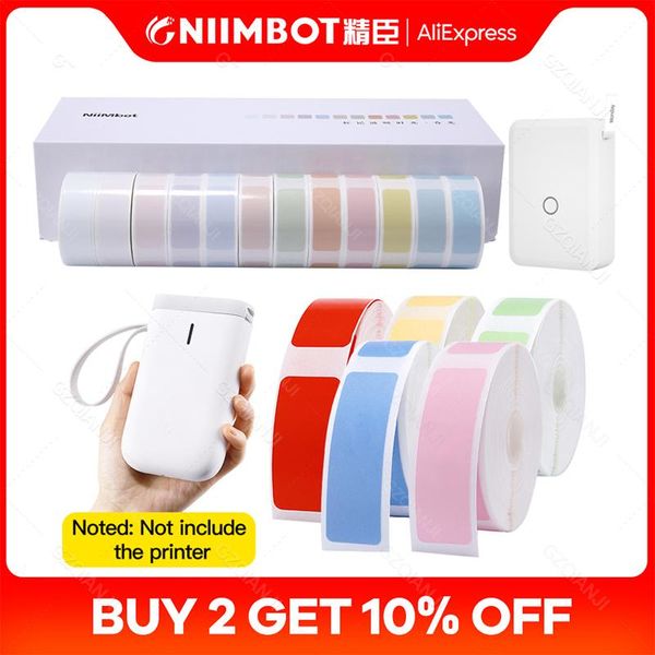 Imprimantes Niimbot Mini Label Imprimante Papier d'impression étiquette d'impression étanche Antioil Label Pure Color ScratchResistant Label Sticker Paper
