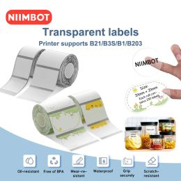 Printers Niimbot Sticker Paper Roll voor Home Office Label Witlijm Papier Ronde vierkante sticker Papierrol B21/B3S Mini Label Printer