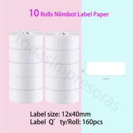 Primantes Niimbot Thermal Label Paper Auto Sticker Étiquettes Adhésive Couleur transparente papier blanc à utiliser dans D110 D101 D11 Pocket Thermal Printers