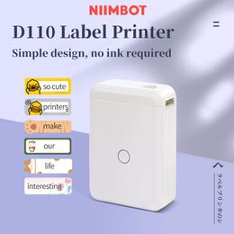 Printers Originele Niimbot D110 Label Printer Mini Wireless Printer Thermal Fast Label Printer Office Pricetag Maker Printers Labelpapier
