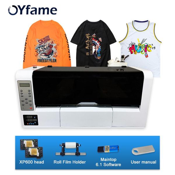 Impresoras Oyfame DTF Impresoras A3 Dual XP600 Head de impresora Trasnfer Película DTF Press A3 DTF Impresora A3 Máquina de impresión de camiseta