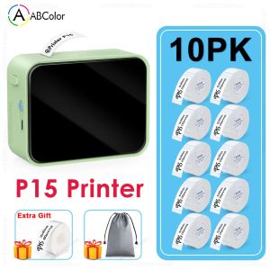 Printers P15 Wireless Bluetooth Thermal Label Printer Mini Portable Adhesive Label Maker Fast Printing vergelijkbaar als MarkLife P15 P12 L12