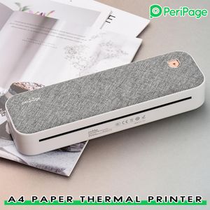 Imprimantes péripage A40 A4 Papier imprimante Bluetooth imprimante thermique Bluetooth Prise en charge smartphone mobile Android IOS Imprimante avec 1 papier rouleau