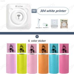 Printers PeriPage A6 Mini draagbare thermische printer Papier Foto Pocket Thermische Printer 58 mm afdrukken Draadloos Bluetooth Android IOS L230921 L230923