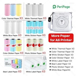Printers peripage A6 Paper 58mm label Sticker Notes Color Po Printer Labels Papers Roll Line22