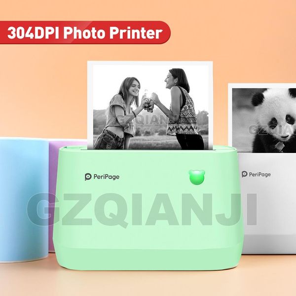 Imprimantes Péripage Photo Imprimante A9 Pro 80mm Pocket Thermal Mini Imprimante Bluetooth Imprimante d'étiquette portable sans fil avec application gratuite pour téléphone