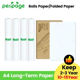Imprimantes péripage thermal a4 papier pour imprimante A40 séchage rapide stockage de stockage continu rôti en papier thermique plié papel termico