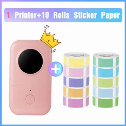 Imprimantes Phomemo D30 Sticker Thermal Label Maker Smart Label Maker avec 10rolls Adhesive Label Thermal Paper Imprimante d'étiquette portable