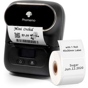 Printers Phomemo M110 Label Maker Portable BT Thermal Label Printer Toepassing op kledingjuwelen Retail Mailing Barcode Label Printer