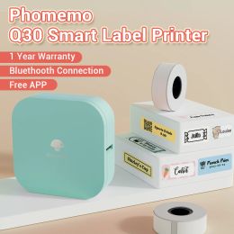 Imprimantes Phomemo Q30 mini imprimante de label manuel imprimante Bluetooth Imprimante imprimante imprimer étiqueter étiqueteur pour le prix des bijoux à la maison