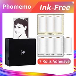 Imprimantes Phomemo Thermal Imprimante M02 Imprimante portable pour Android + iOS Photo Photo Photo Diy Art Picture Sticker Text Remarque