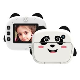 Printers draagbare kinderen instant thermische printcamera 2.4 inch digitale camera foto selfie 1080p videothermische inktloze afdrukken 3 rollen