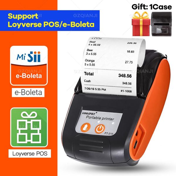 Imprimantes portables mini 58 mm Bluetooth Wireless Thermal Receipt Ticket Imprimante Mobile Phone Mobile Machine Machine Machine Machine Shop pour magasin