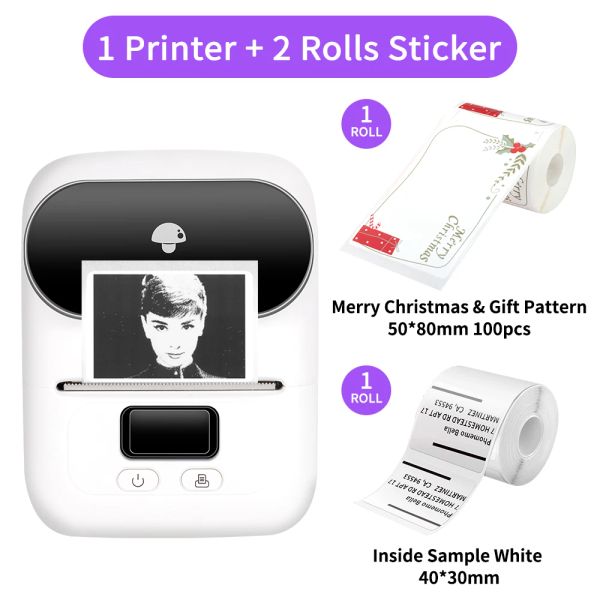 Imprimantes imprimante portable Phomemo M110 Christmas Labels Sticker Maker Wireless Thermal Barcode Label Machine pour Android iOS Téléphone