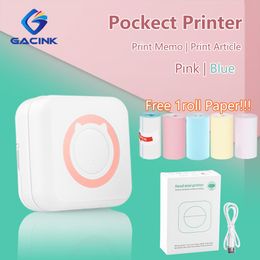 Imprimantes imprimante thermique portable C15 Papée de poche photo Pocket thermal Imprimante 57 mm imprime sans fil Bluetooth Android IOS imprimantes pour l'enfant