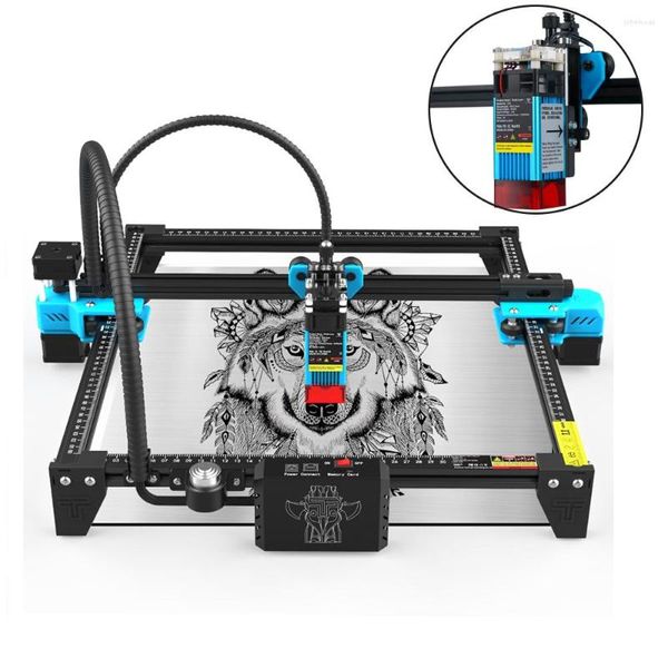 Imprimantes PrintersS-55 CNC Laser Machine de gravure Profil avec échelle Bois Routeur Métal Contreplaqué Coupe 7.5W / 20W