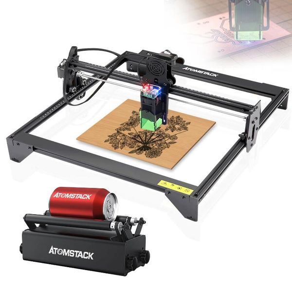 Impresoras profesionales CNC 20W máquina de grabado láser escritorio DIY grabador diseño de protección ocular 410 400mm área de trabajo GRBL ControlPrinters