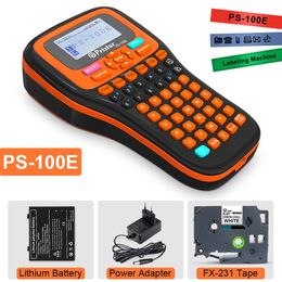 Printers PS100E Portable Label Printer Auto snijden Labelmachine Wireless Industrial Label Maker Simialar als Brother P Touch Labeller