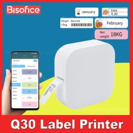 Imprimantes Q30 Étiquette imprimante sans fil Mini Bluetooth Thermal Imprimante portable Adhesive Étiquette autocollant Maker Machine Home