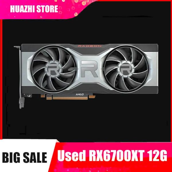 Imprimantes rx6700xt 12 Go de jeu de cartes graphiques de jeu placa de carte de carte vidéo gpu nvidia geforce ordinateur pas rtx 3060 6600 RX 590 580 2060S