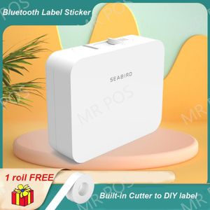 Printers Seabird Mini Portable Thermal Prijs Label Printer Hangul Bluetooth Label Maker Pocket Materials Management Sticker Machine Print