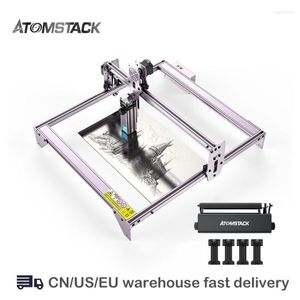 Printers Small Atomstack A5 Pro 40W Desktop Diy voor metalen hout en fontein pen cilindrisch object laser gravure machinessprinters roge22